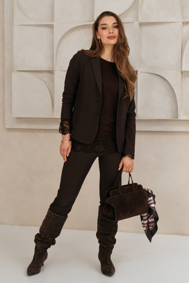 Heavy Travel Broek Penelope Dark Chocolate PA462