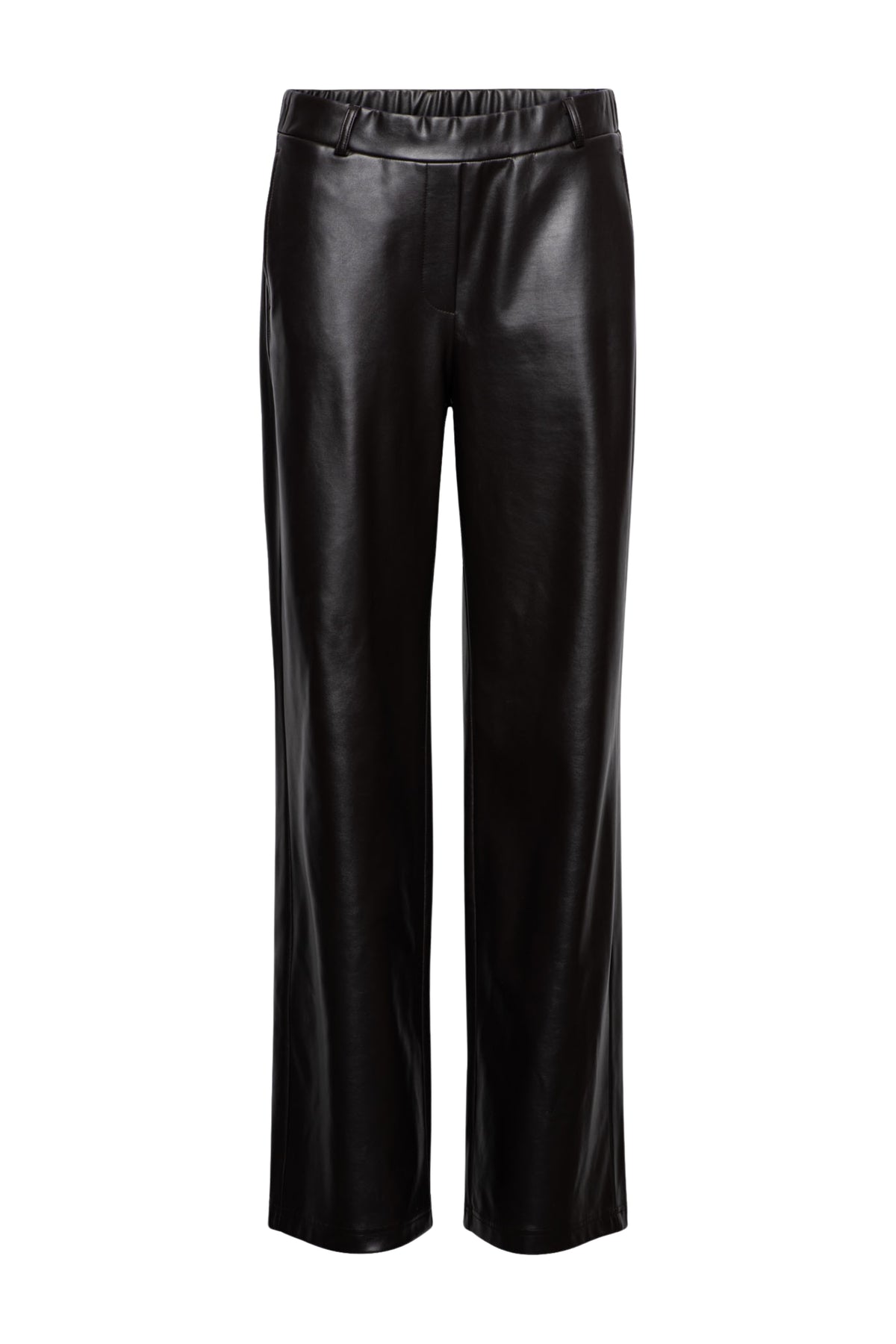 Donkerbruine broek Houda van &Co woman, casual pasvorm en comfortabele stof, zichtbaar in de afbeelding.