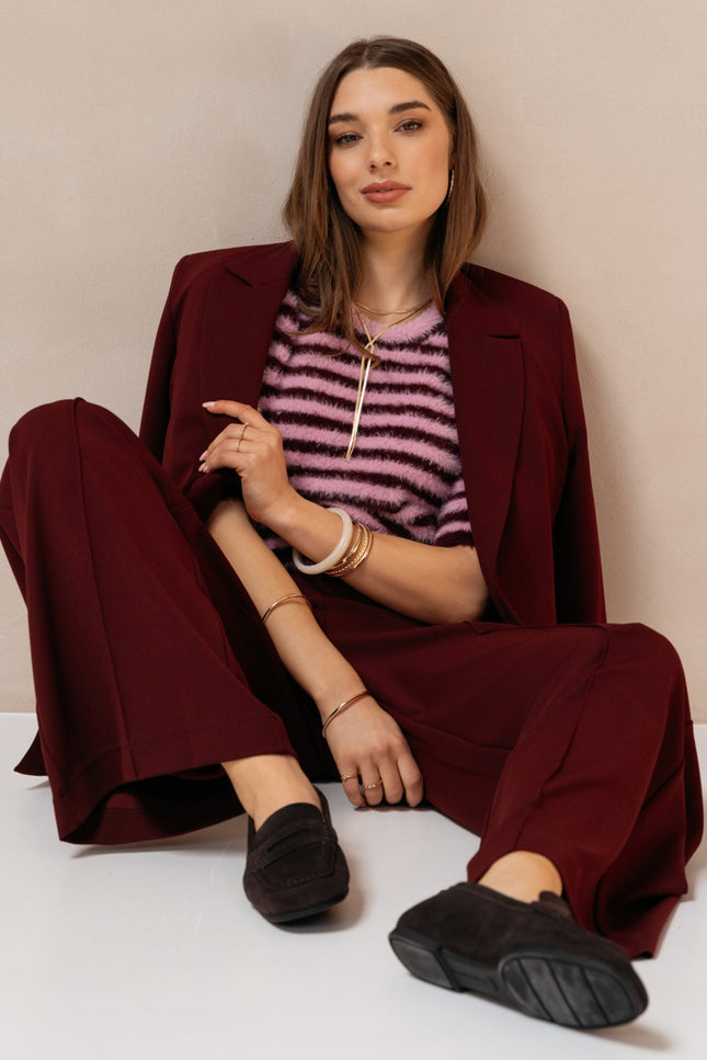 Broek Geniva Burgundy PA452