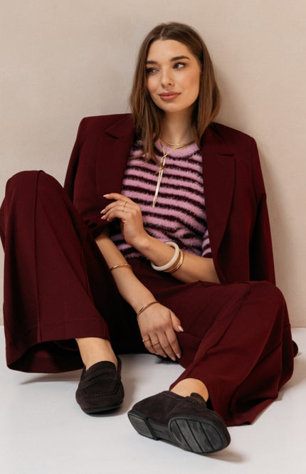 Broek Geniva Burgundy PA452