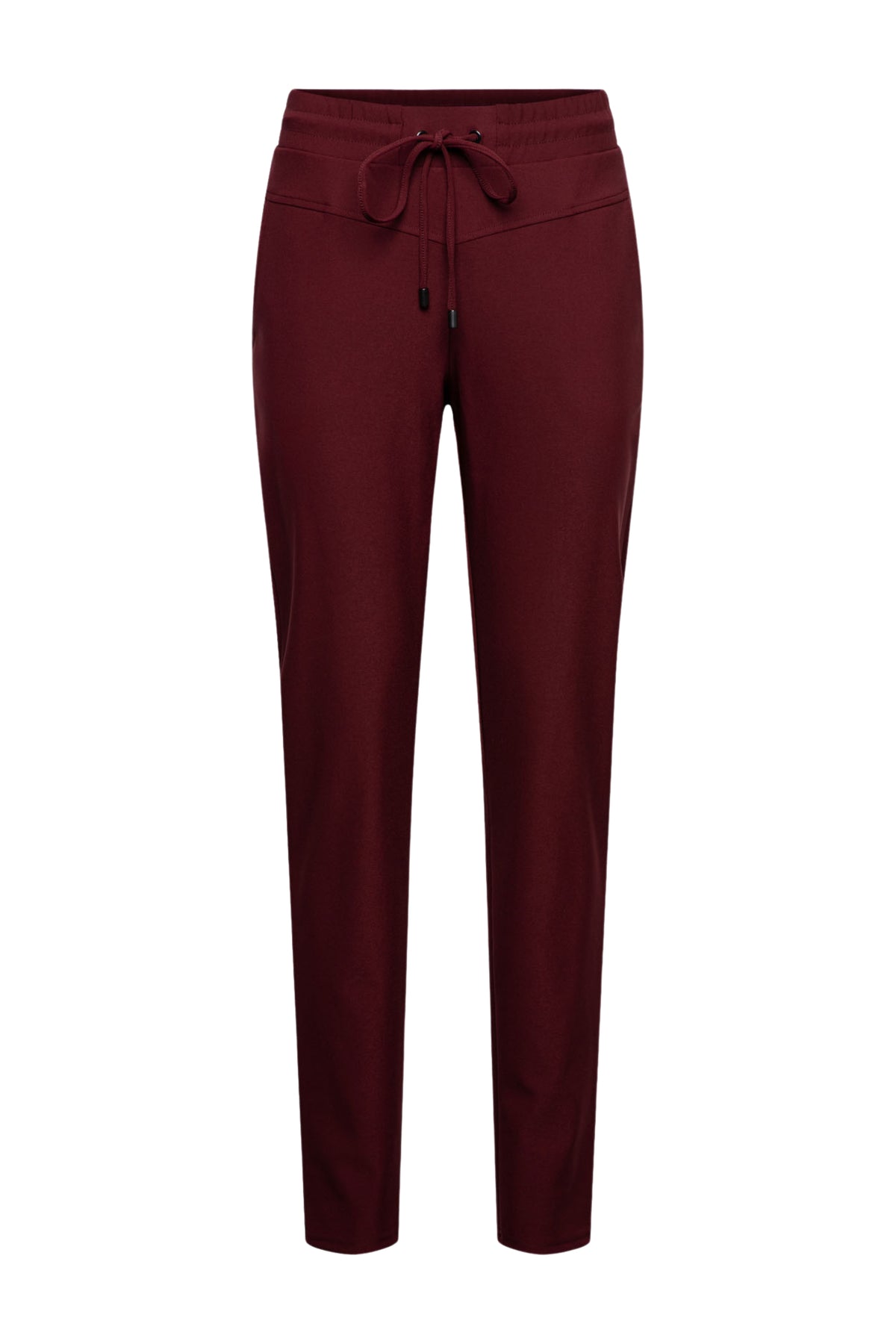 Donkere bordeaux rode heavy travel broek voor dames van &Co woman, comfortabele en stijlvolle pasvorm.