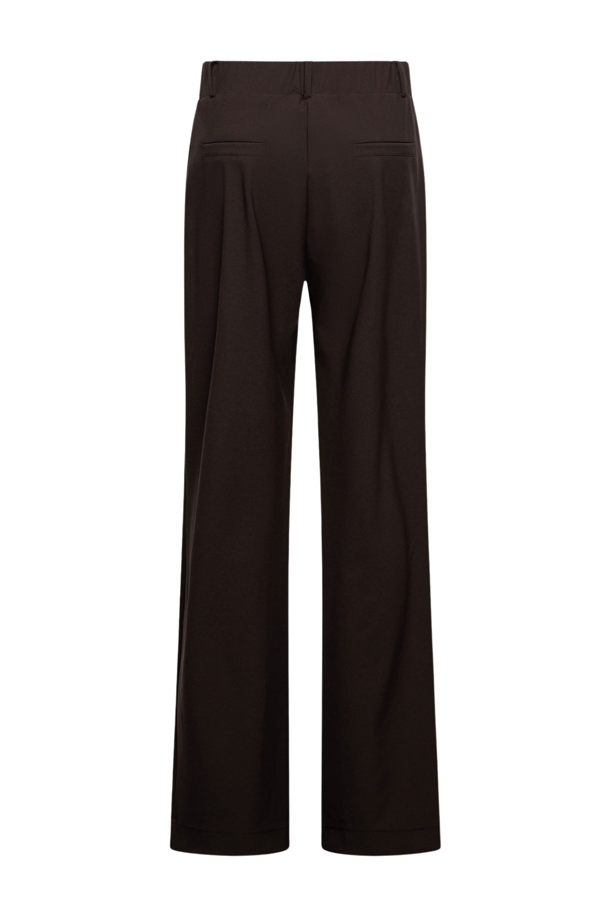 Zwarte zware reisbroek Patrice van &Co woman, casual broek met comfortabele pasvorm en praktische zakken, geschikt voor reizen.