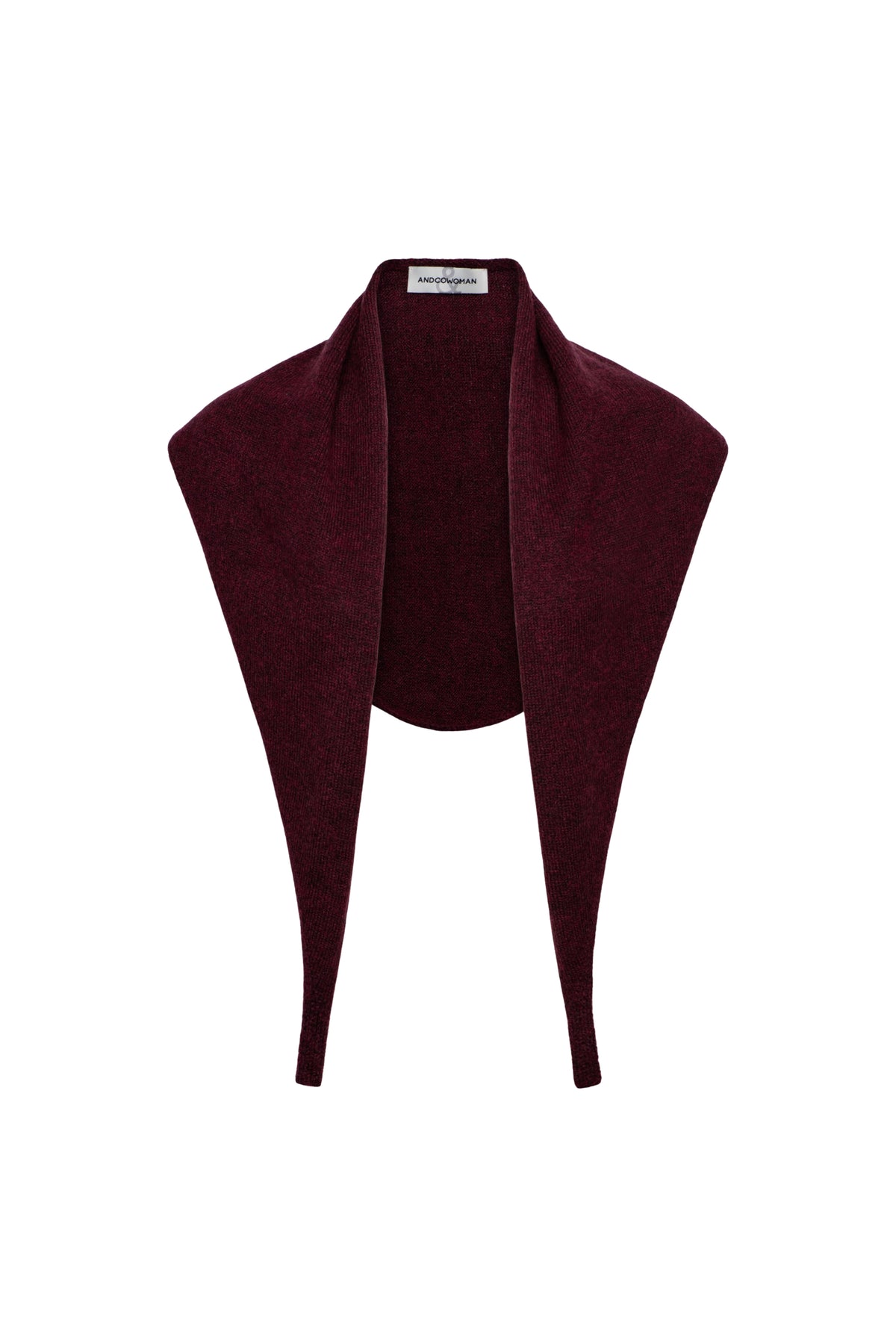 Donkerrode sjaal Boukje van &Co woman, zachte textuur, elegant en veelzijdig accessoire voor dames.