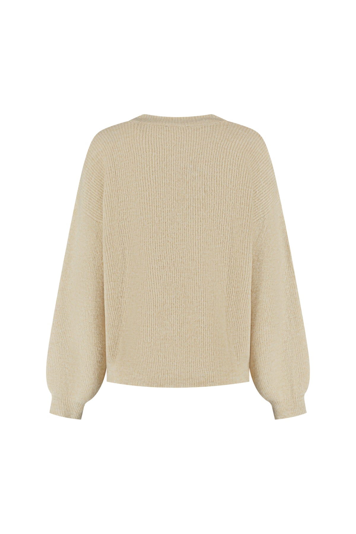 Lichte Lady Day Amira trui in pepermelange met ronde hals en lange mouwen, casual en comfortabel voor dagelijks gebruik.