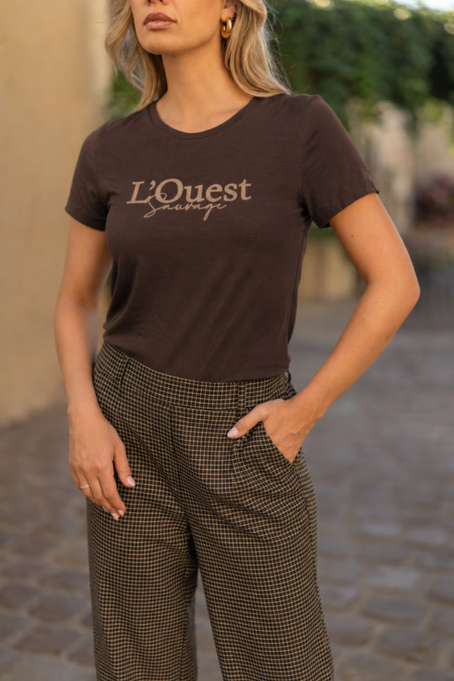 T-shirt L'Quest Dark Coffee