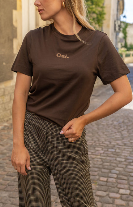T-shirt Oui Dark Coffee