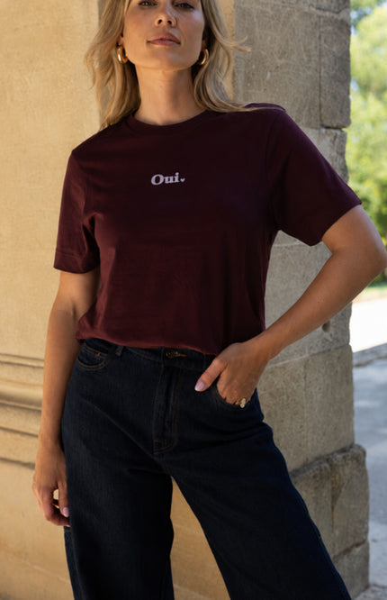 T-shirt Oui Merlot