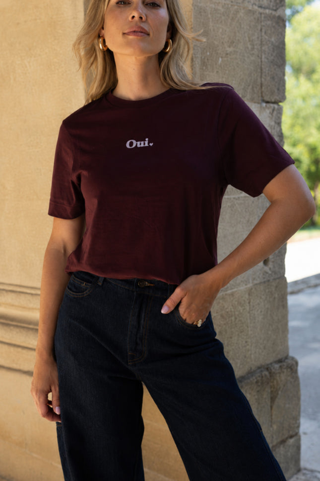 T-shirt Oui Merlot