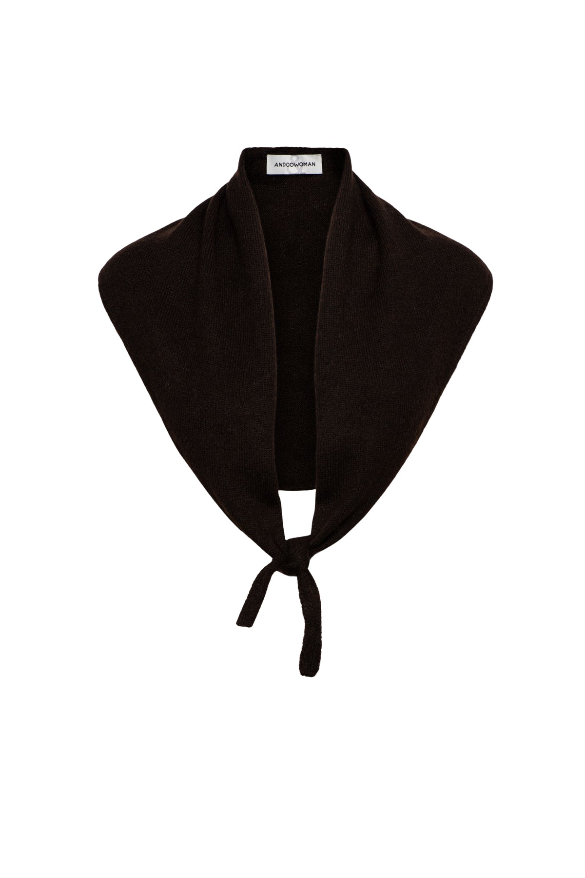 Donkere chocolade gekleurde sjaal Boukje van &Co woman, zachte textuur en stijlvolle accessoire voor dames.