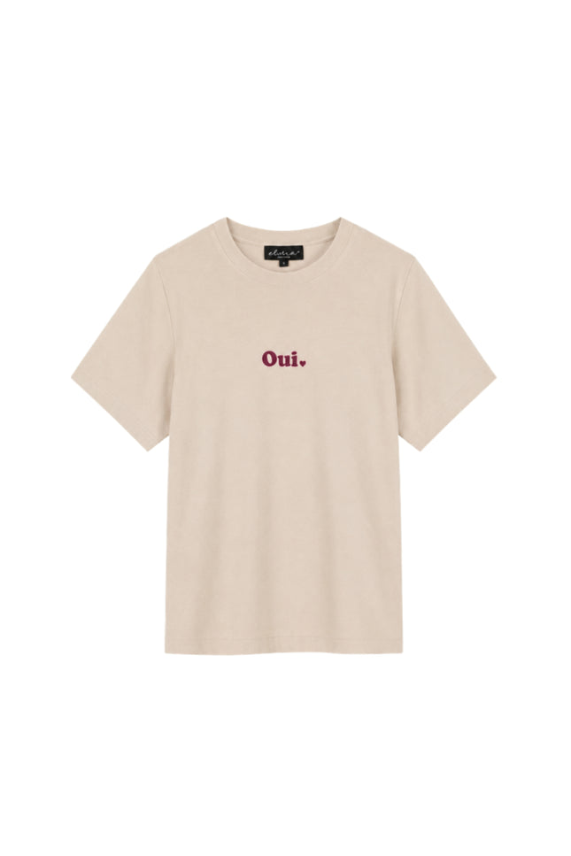 T-shirt Oui Offwhite Merlot
