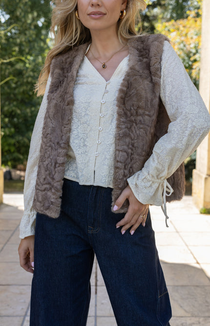 Gilet Quinn Brown Fur