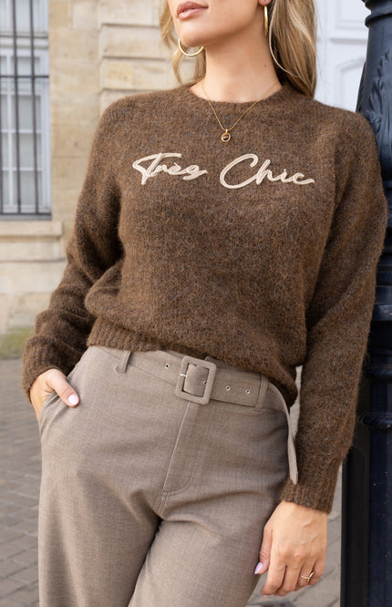 Broek Rumi Cappuccino Check