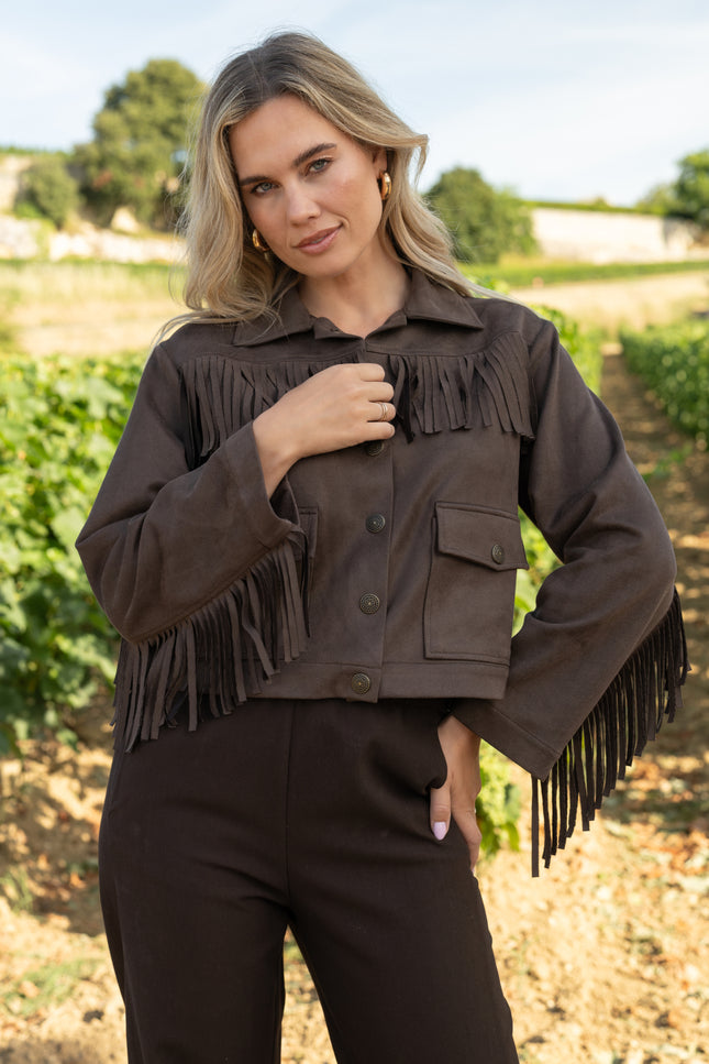 Jacket Suzy Dark Coffee Suede