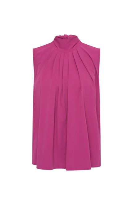 Travel Blouse Bow Magenta Purple 202830