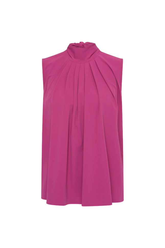Travel Blouse Bow Magenta Purple 202830