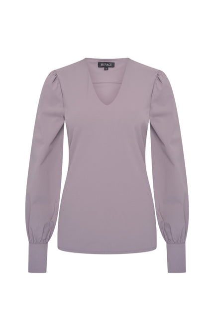 Travel Blouse Puff Sleeves Winter Grey 202226