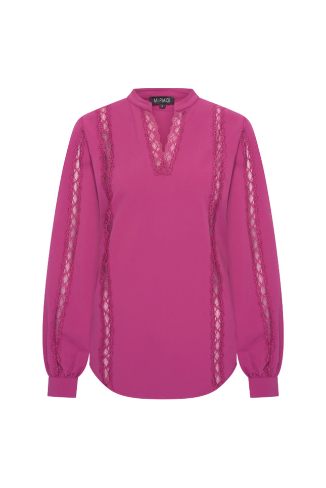 Travel Top Lace Magenta Purple 202776