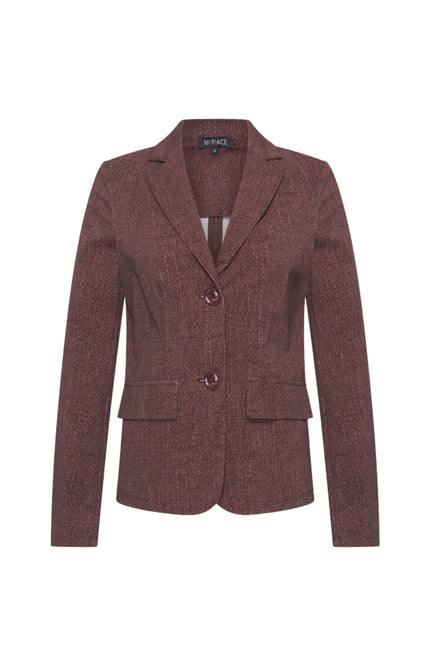 Travel Blazer Woven Structure Print Mahogany 202015