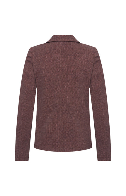 Travel Blazer Woven Structure Print Mahogany 202015
