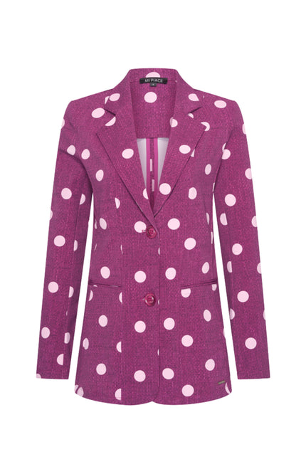 Travel Blazer Dot Structure Print Magenta Purple 202102