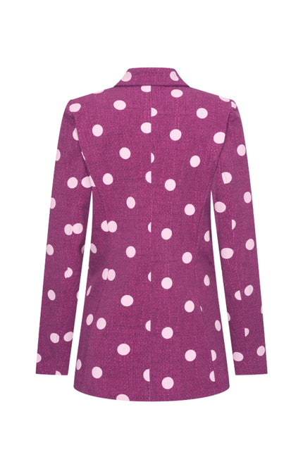 Travel Blazer Dot Structure Print Magenta Purple 202102