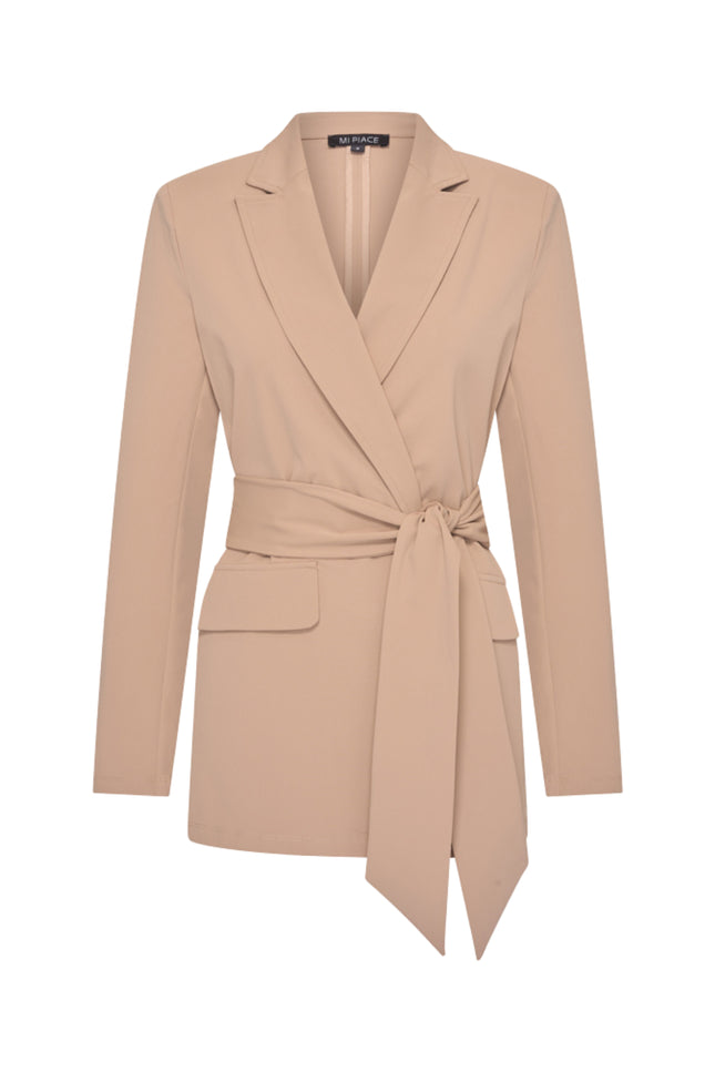 Travel Blazer Belted Portabella 202823