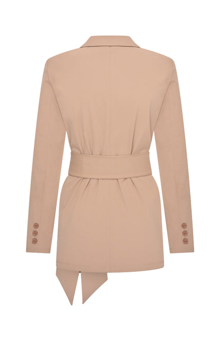 Travel Blazer Belted Portabella 202823