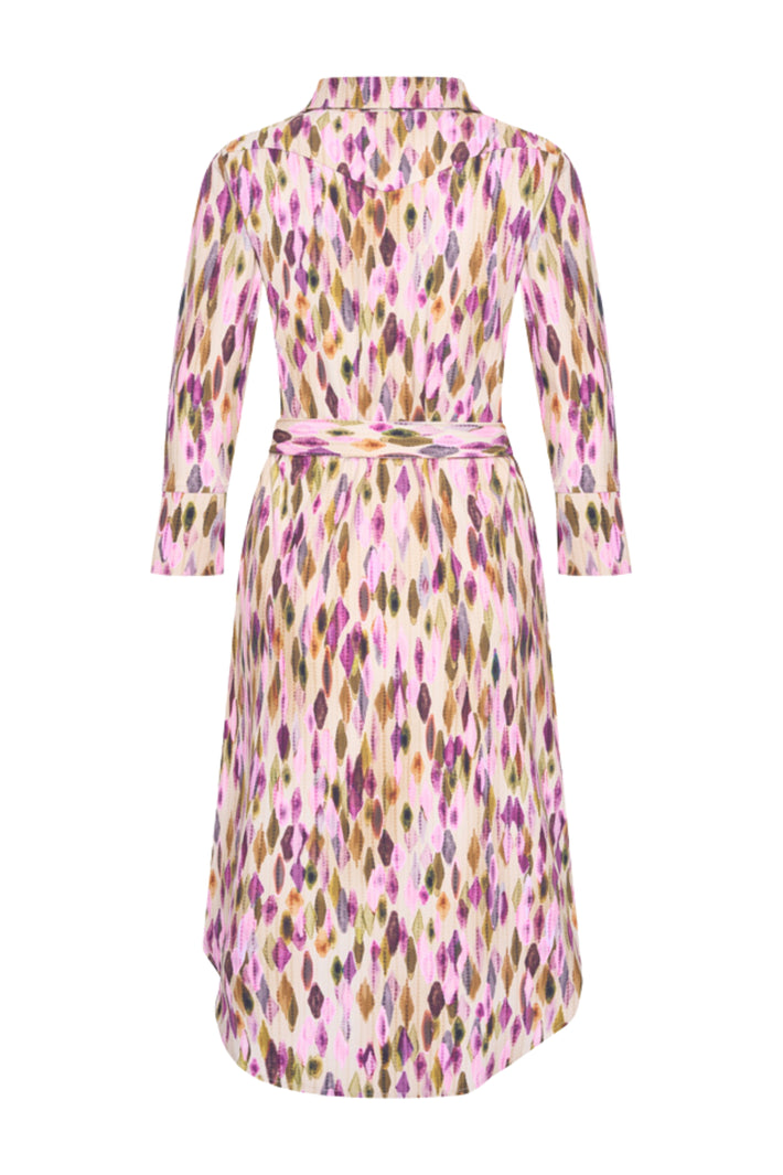 Mi Piace travel jurk met multicolor Argyles print, lichtgewicht en stijlvolle jurk voor reizen en casual gelegenheden.