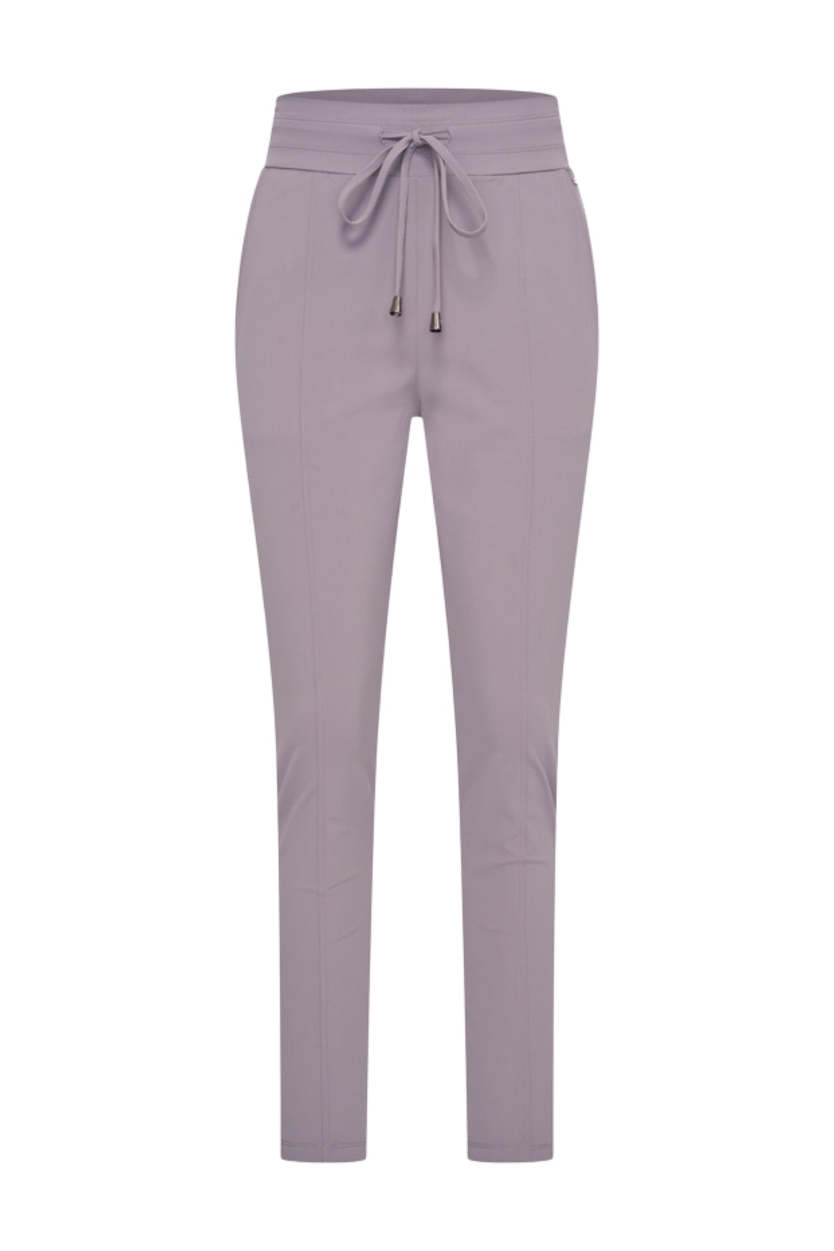 Grijze winter reisbroek van Mi Piace, zachte stof en comfortabele pasvorm, zichtbaar op de afbeelding.