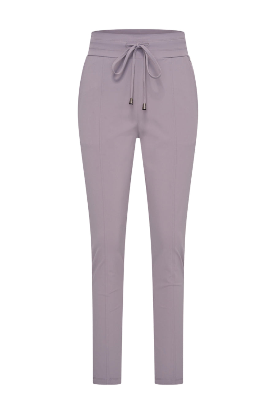 Grijze winter reisbroek van Mi Piace, zachte stof en comfortabele pasvorm, zichtbaar op de afbeelding.