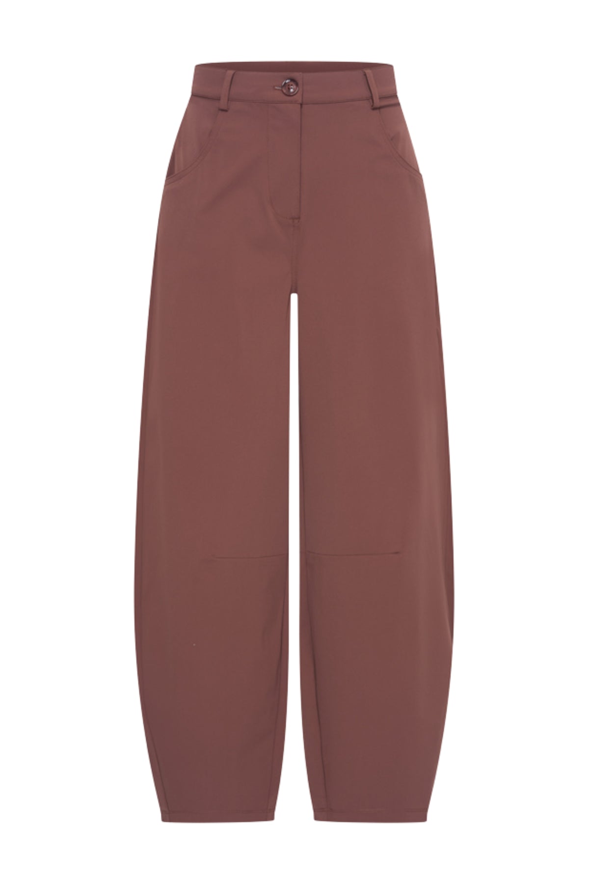 Lichte reisbroek Balloon Mahogany van Mi Piace, comfortabele pasvorm en stijlvolle uitstraling, zichtbaar in de afbeelding