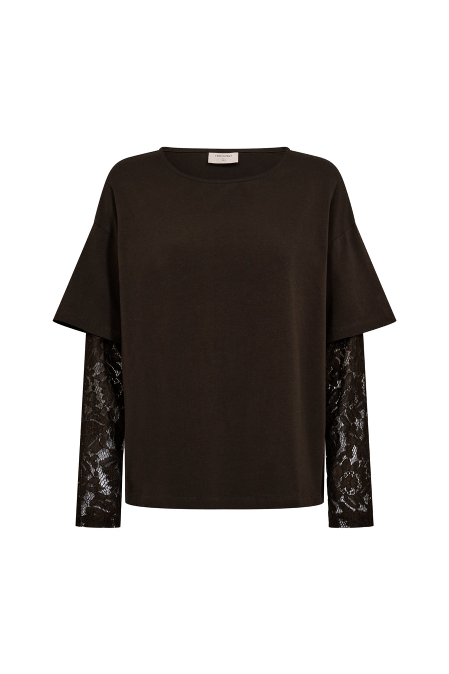 Vrijetijdst-shirt van Freequent met Fqchico Mole 211435, wit met grafische print, casual pasvorm en korte mouwen.