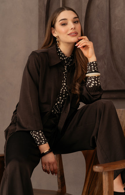 Blouse Anja Bambi Dark Chocolate BL458