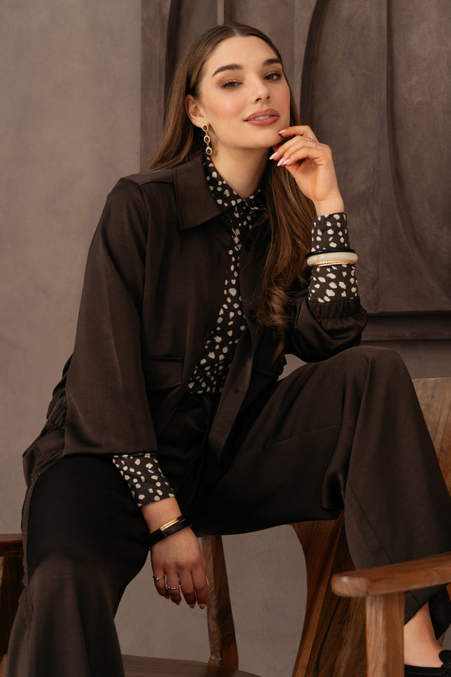 Blouse Anja Bambi Dark Chocolate BL458