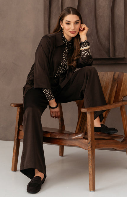 Blouse Anja Bambi Dark Chocolate BL458