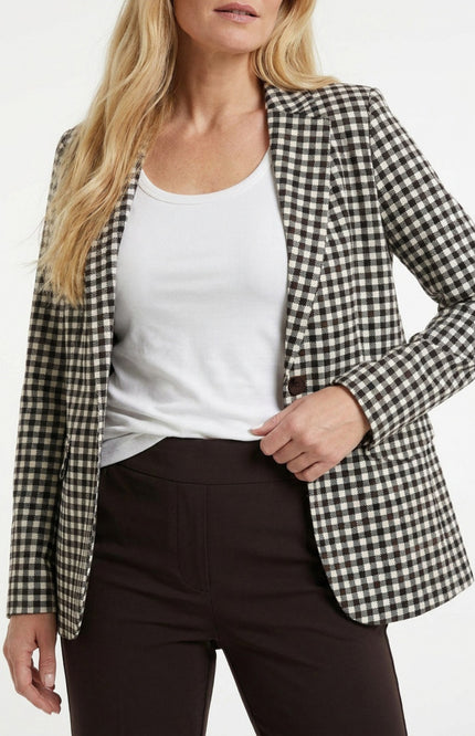 Travel Blazer Daisy Brown Check