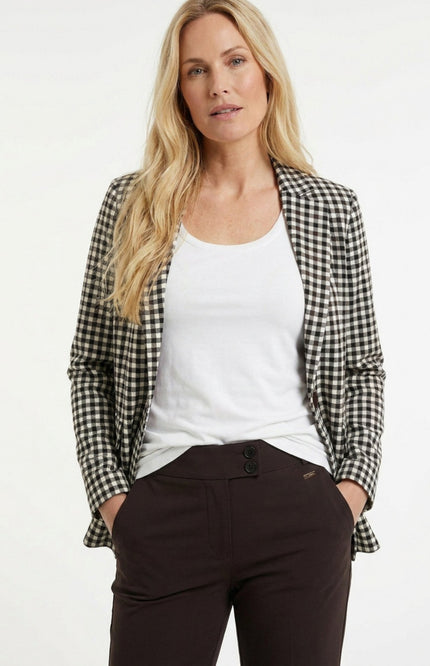 Travel Blazer Daisy Brown Check