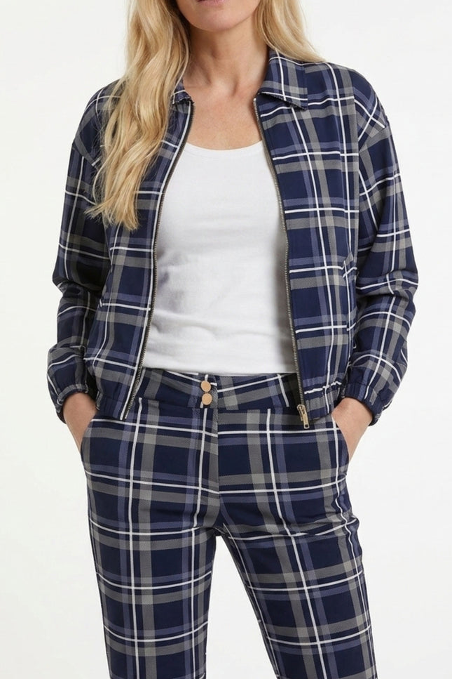 Travel Jacket Nara Blue Check
