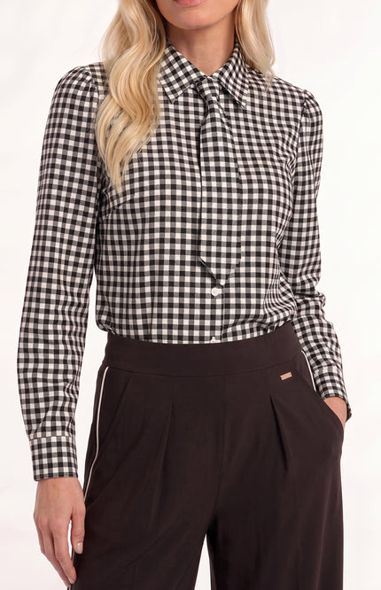 Travel Blouse Payette Brown Check