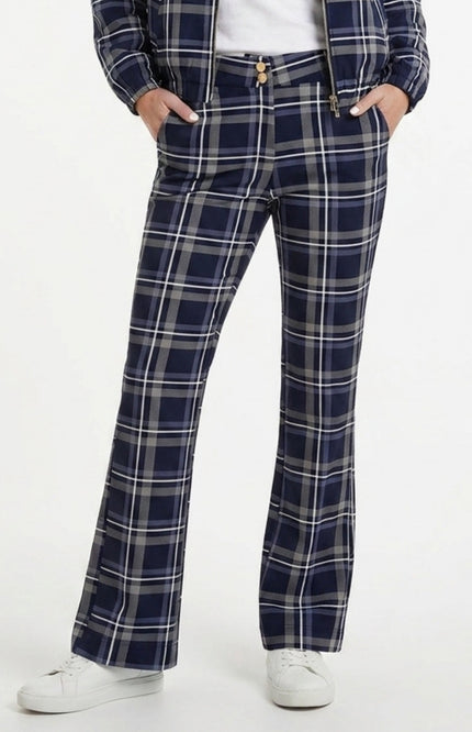 Travel Broek Sarah Blue Check