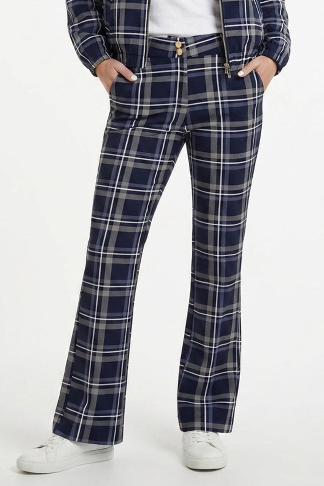 Travel Broek Sarah Blue Check