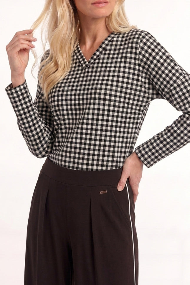Travel Top Losina Brown Check