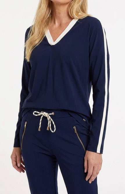 Travel Top Losina Navy Offwhite