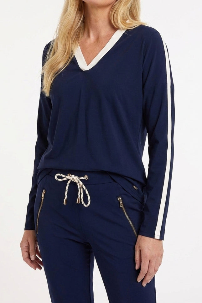 Travel Top Losina Navy Offwhite