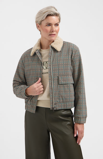 Travel Jacket Georgia Marin Check Print L49-475-3430