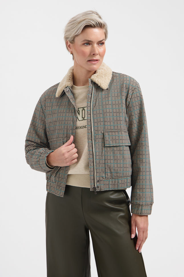 Travel Jacket Georgia Marin Check Print L49-475-3430