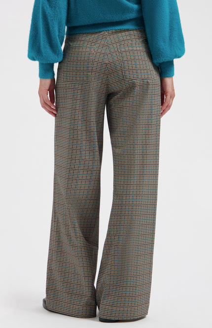 Travel Broek Mille Marin Check Print L14-480-3429