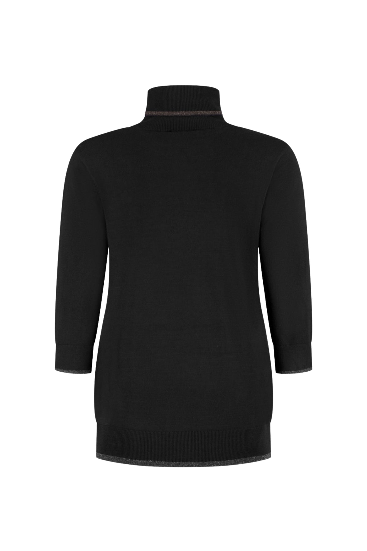 Zwart top van Lady Day, model Lenora L28-601-3580, met een elegante pasvorm en fijn textiel, gedragen door een model.