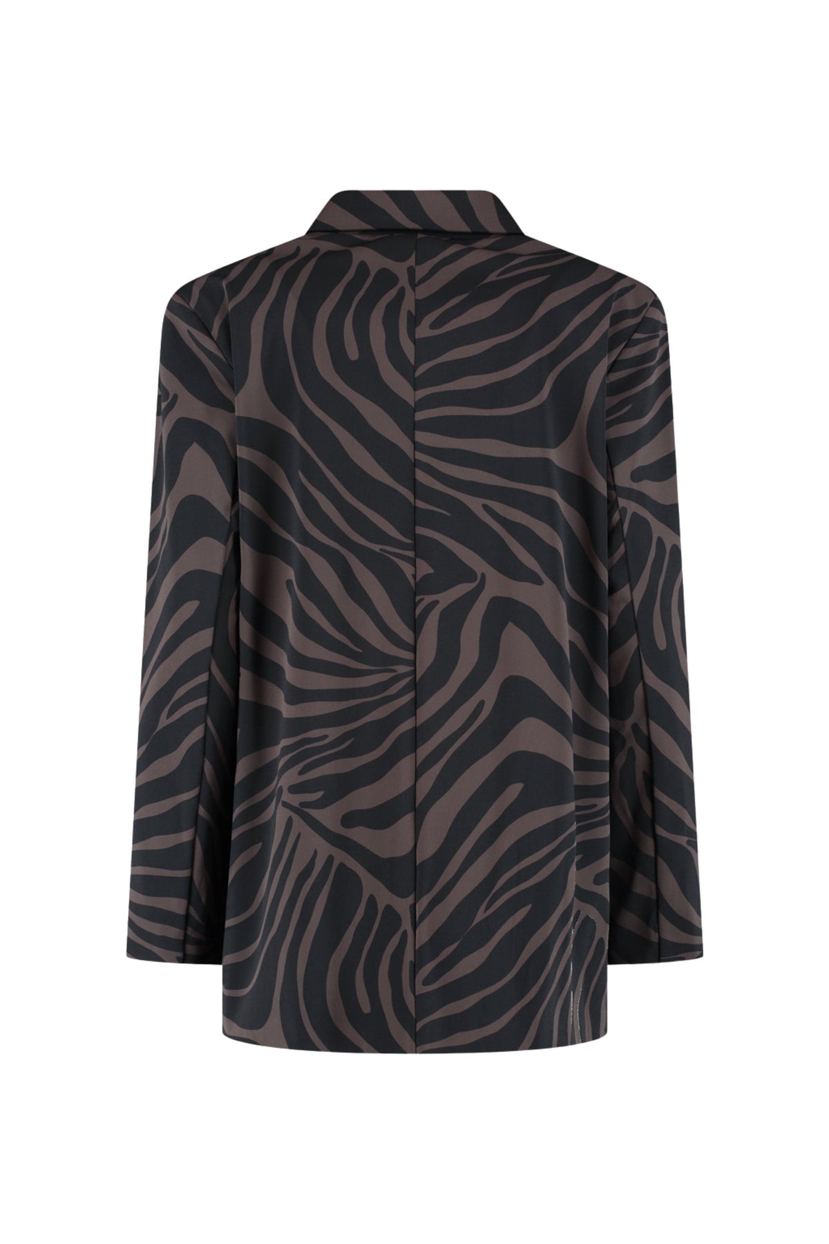Lady Day travel blazer Lorna Ivy print met reverskraag en knopen, stijlvolle en comfortabele damesjas voor reizen.