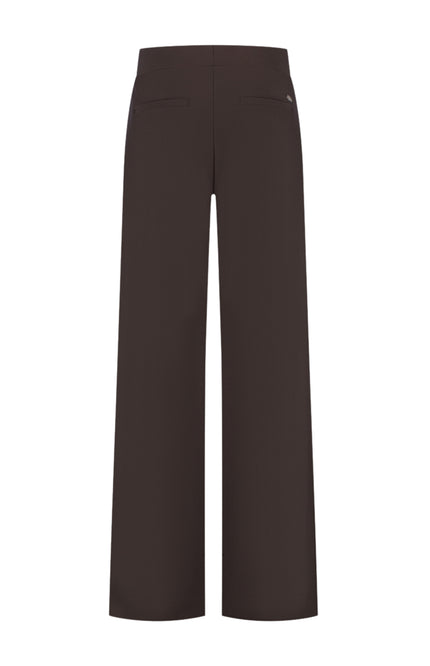 Bonded Travel Broek Milana Dark Brown L14-775-3528
